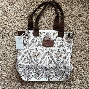 Abercrombie Floral Canvas Tote Bag